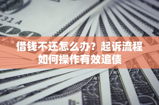 北京借钱不还怎么办？起诉流程如何操作有效追债